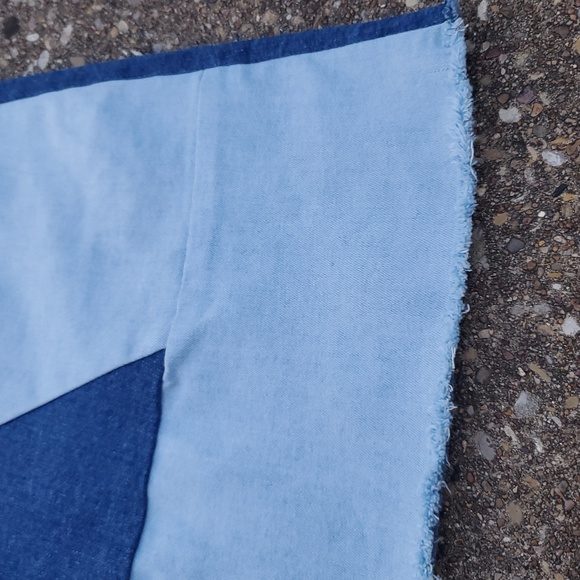 Grace Karin Denim Blue Patchwork Mini Skirt L - Picture 2 of 5